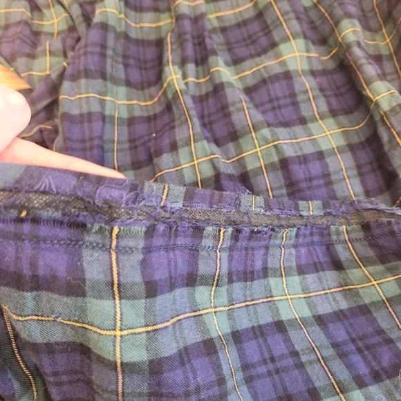 EUC Trovata Erica Pleated Collar Blouse Blackwatch Plaid, Size M - Picture 6 of 10